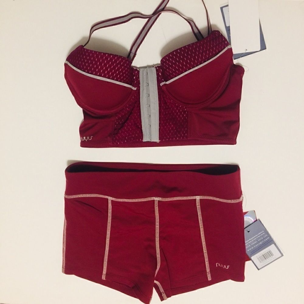 Mississippi State University Bull Dogs Mesh Cheer Top Burgundy Shorts and Shorts